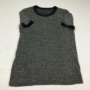 RTA Brand Womens Knit Top Striped Short Sleeve Stretchy Lightweight Shirt XS